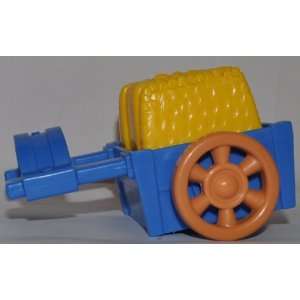  Blue Wagon & Hay Bale   Replacement Figure   Classic Fisher Price 