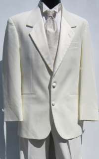   Two Button Notch Tuxedo Package Wedding Prom Off White Bone 38R  