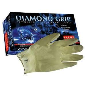 Microflex Diamond Grip Latex Gloves; size, medium  