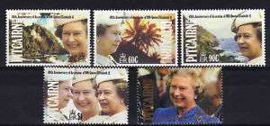 PITCAIRN IS.1992 ACCESSION SET SG 409 413 MNH.  