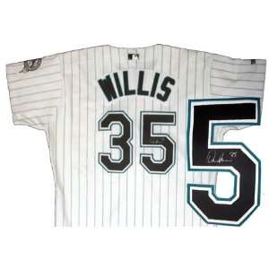  Dontrelle Willis Autographed/Hand Signed Marlins Jersey 