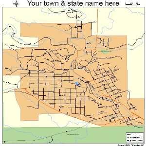  Street & Road Map of Hot Springs, South Dakota SD 