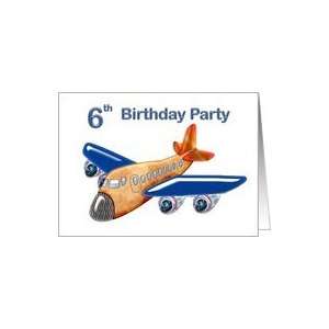   Invitation, Brightly Colored Amazing Jet Airplane Card Toys & Games