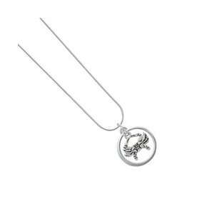 Crab   2 D Pearl Acrylic Pendant Snake Chain Charm Necklace [Jewelry]