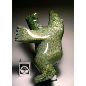 Inuit Art Dancing Bear By Joanie Ragee/ Stone Carving/ Collectable 