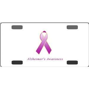  Alzheimers Disease Awareness Ribbon Vanity License Plate 