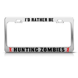   Zombies license plate frame Stainless Metal Tag Holder Automotive