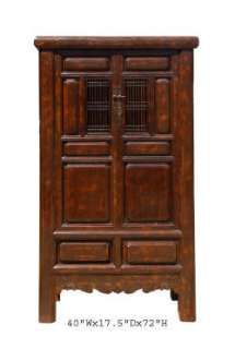 Elegant Chinese Antique Solid Wood Tall Cabinet aWK1515  