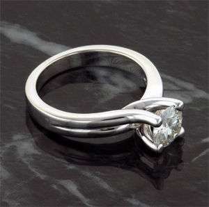 CT 14KW MOISSANITE WAVE STYLE SOLITAIRE RING  