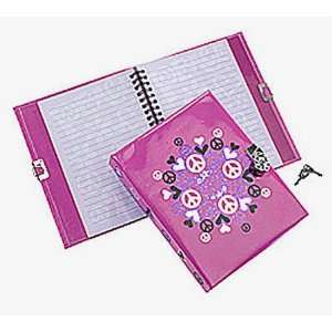  Peace Sign Secret Diary  With Lock and Key Toys & Games