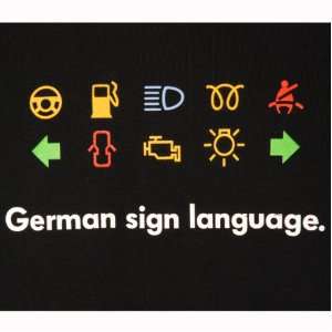  Volkswagen GERMAN SIGN LANGUAGE TEE 2Xlarge Automotive