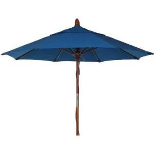   Market Umbrella With Pulley Lift   Pacific Blue Patio, Lawn & Garden