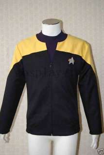 Star Trek Voyager Duty Uniform Costume Yellow Custom  