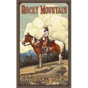  Art Mall Rocky Mountain National Park Summer Cowgirl Painting 