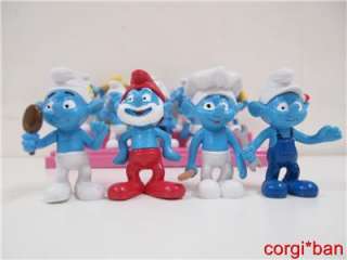 12 lot of 3D Movie Smurfs mini figures. (height around 6 cm per each 