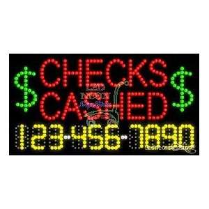  Checks Cashed LED Business Sign 17 Tall x 32 Wide x 1 