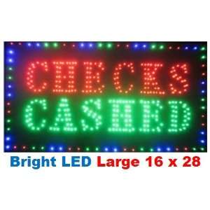  Checks Cashed Led Neon Business Motion Light Sign. On 