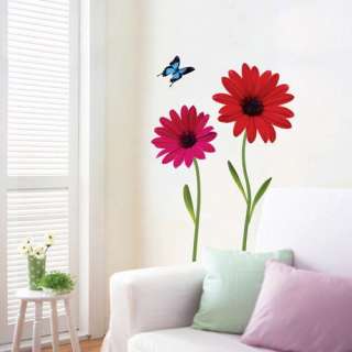 Flower Daisy Self Adhesive WALL STICKER Removable Decal  