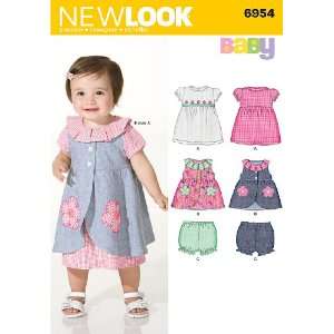  New Look Sewing Pattern 6954 Babies Dresses, Size A (NB S 
