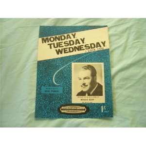   Monday Tuesday Wednesday I Love You (Sheet Music) Reggie Goff Books