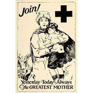 1927 Ad American Red Cross Nurse Mother Injured Child   Original Print 
