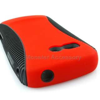 Red Dual Flex Hard Case Gel Cover For Samsung Admire  