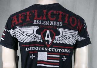 AFFLICTION Mens ARLEN NESS V neck shirt henley lava wash AMERICAN 