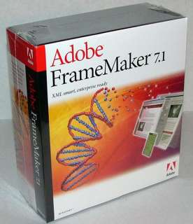 Adobe FrameMaker 7.1 Win PN 27910435 NEW BOX  