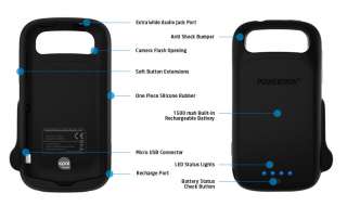  PowerSkin Protective Case with Built in Battery for HTC 