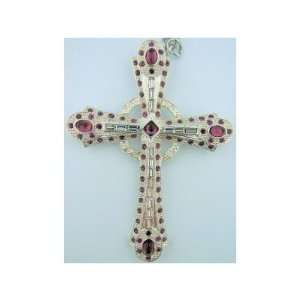  Holy Bishop Celtic Pectoral Cross Silver Amethyst Jewelry