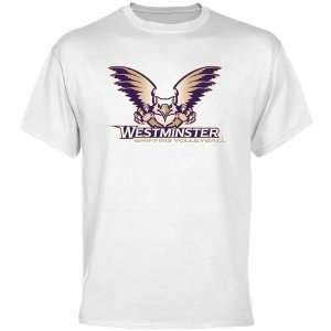   Griffins White Westminster Volleyball T shirt