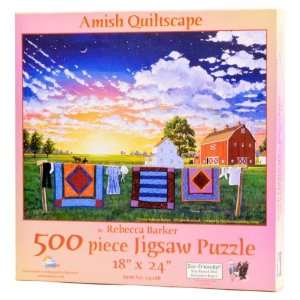  SunsOut Quilt Puzzle Amish Quiltscape Toys & Games
