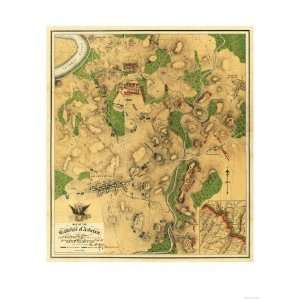 Battle of Antietam   Civil War Panoramic Map   Antietam, MD Premium 