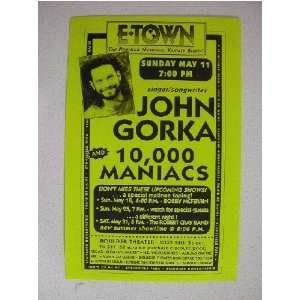 John Gorka 10000 Maniacs Handbill Poster