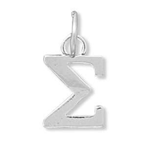  Greek Alphabet Letter Charm   Sigma Jewelry