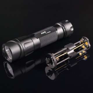 Wolf Eyes AK6 Cree MC E D38 LED AA 7 Mode Tactical Flashlight Outdoor 