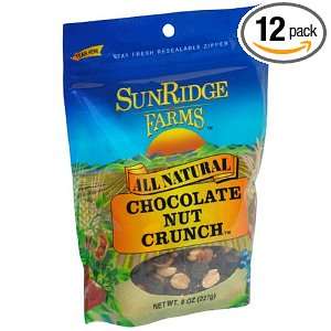 Sunridge Farms Chocolate Nut Crunch, 8 Ounce Bags (Pack of 12)
