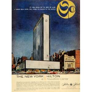  1963 Ad New York Hilton Hotel Rockefeller Center Hammer 