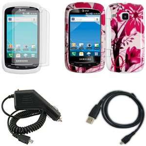 iFase Brand Samsung DoubleTime i857 Combo Pink Splash Protective Case 