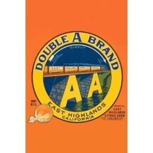  Double A Brand Oranges 24X36 Canvas Giclee