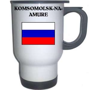  Russia   KOMSOMOLSK NA AMURE White Stainless Steel Mug 