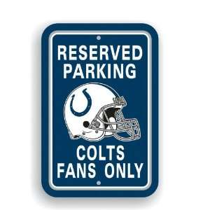  Indianapolis Colts Plastic Reserved Parking Sign Reserved 