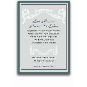   Wedding Invitations   Vizcaya Deep Emerald