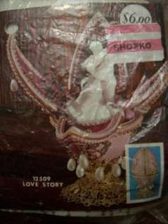 Vtg 70s 1973 Walco Eggery LOVE STORY Beaded Ornament EGG w/ STAND KIT 