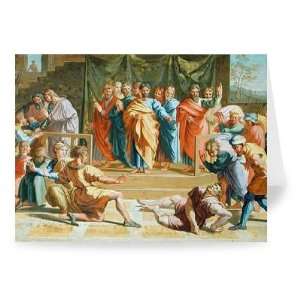  Death of Ananias, after a painting by   Greeting Card 