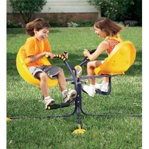   Outdoor Wurlybird Flyer Sturdy Spinning Ride, in Yellow Toys & Games
