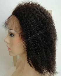   100% Indian Remy Human Hair Afro Curl Wig 14 Curly Sandre  