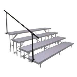   Public Seating Side Riser Guardrail   Four Levels Furniture & Decor
