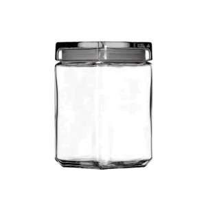 Anchor Hocking 85588R Stackable Square Glass Canister   54oz.