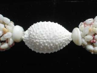 RARE 100% NIIHAU SHELL 5 STRAND 5 COLOR 41.75 HELECONIA LEI  